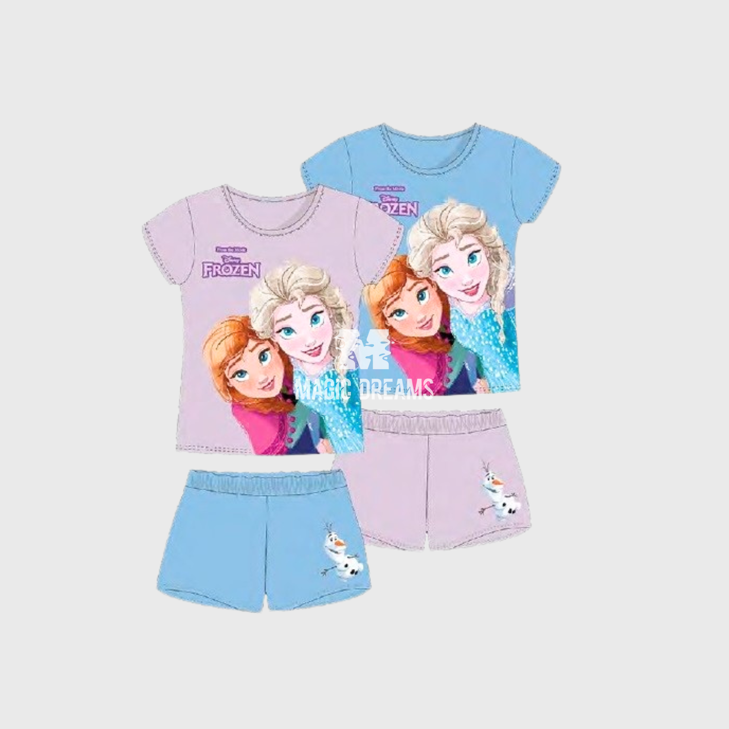 Pijama de Verão Top + Calção Frozen Cor Sortida