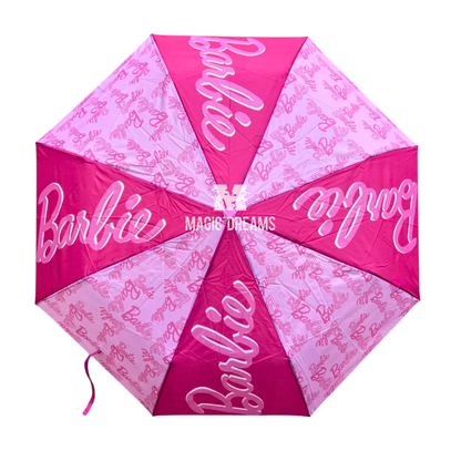 Guarda Chuva Dobrável Manual Barbie 52cm
