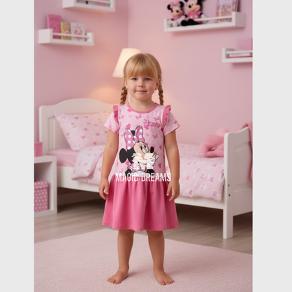 Vestido Manga Curta de Verão Minnie Mouse