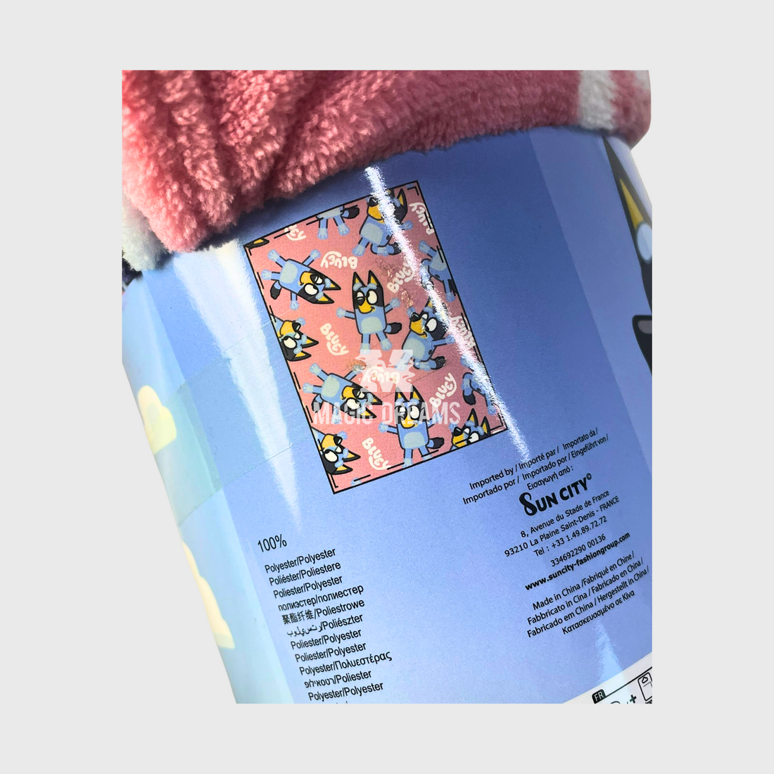 Manta Polar Bluey Rosa 100x140cm