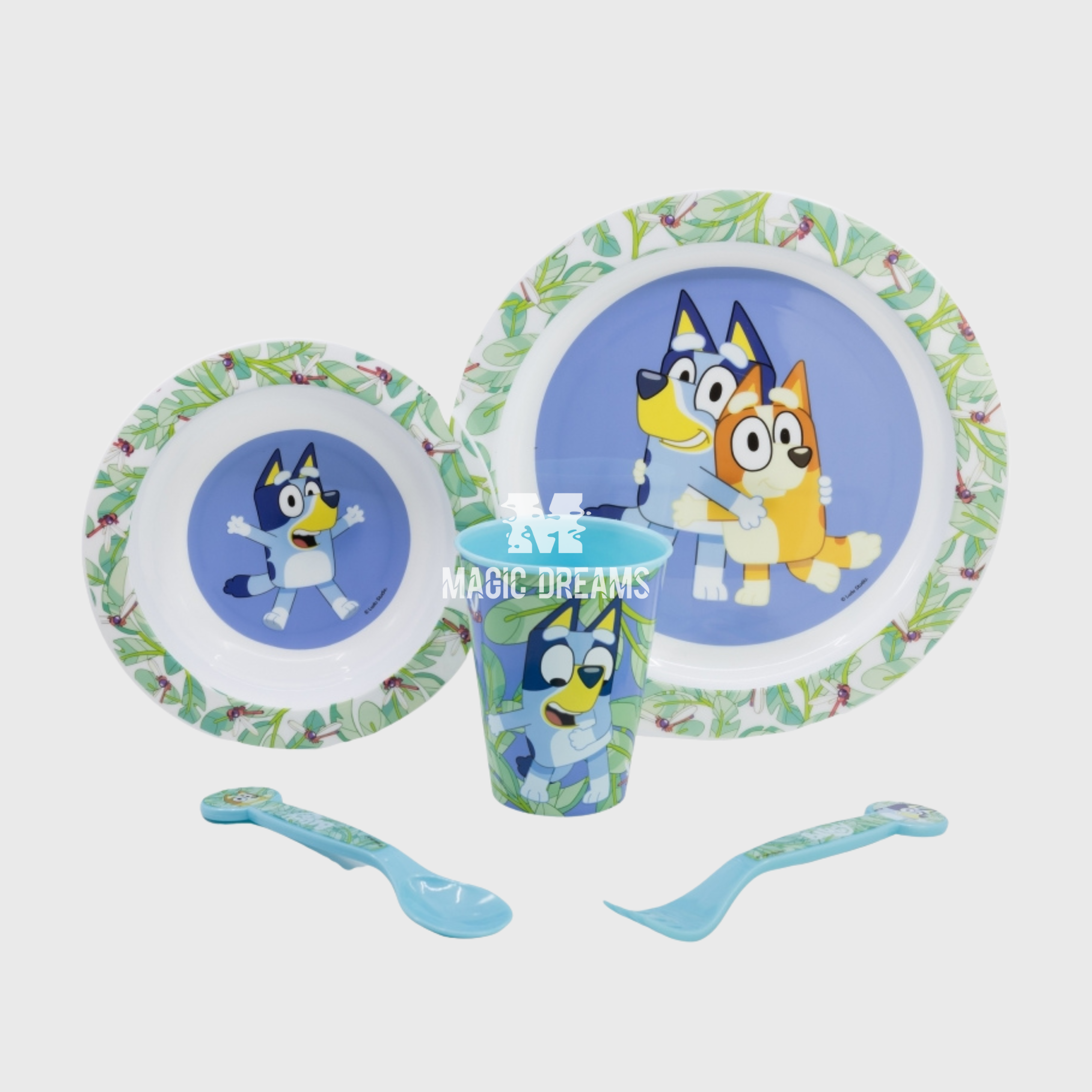Conjunto de Refeição 5 Peças Bluey e Bingo