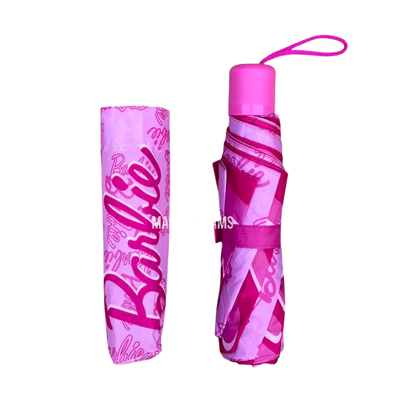 Guarda Chuva Dobrável Manual Barbie 52cm