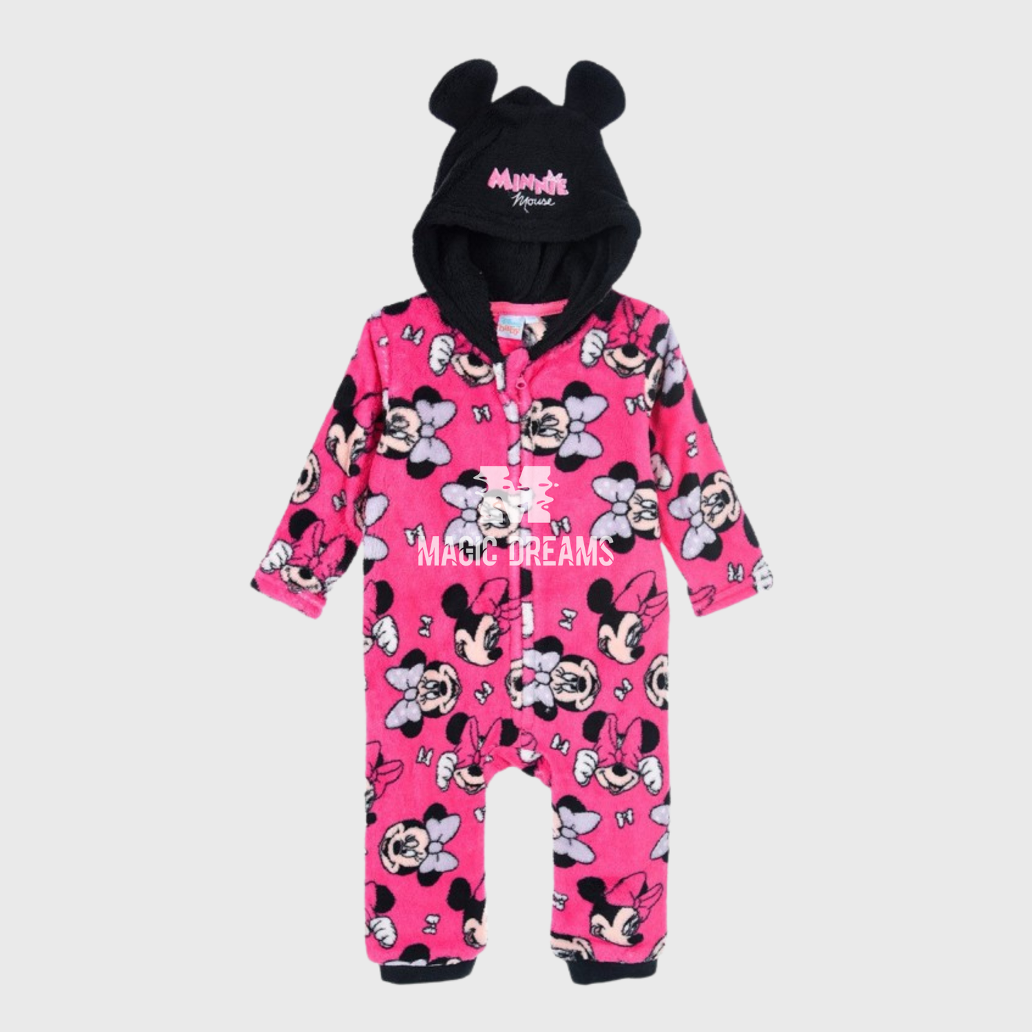 Pijama Macacão Bebé Minnie Rosa