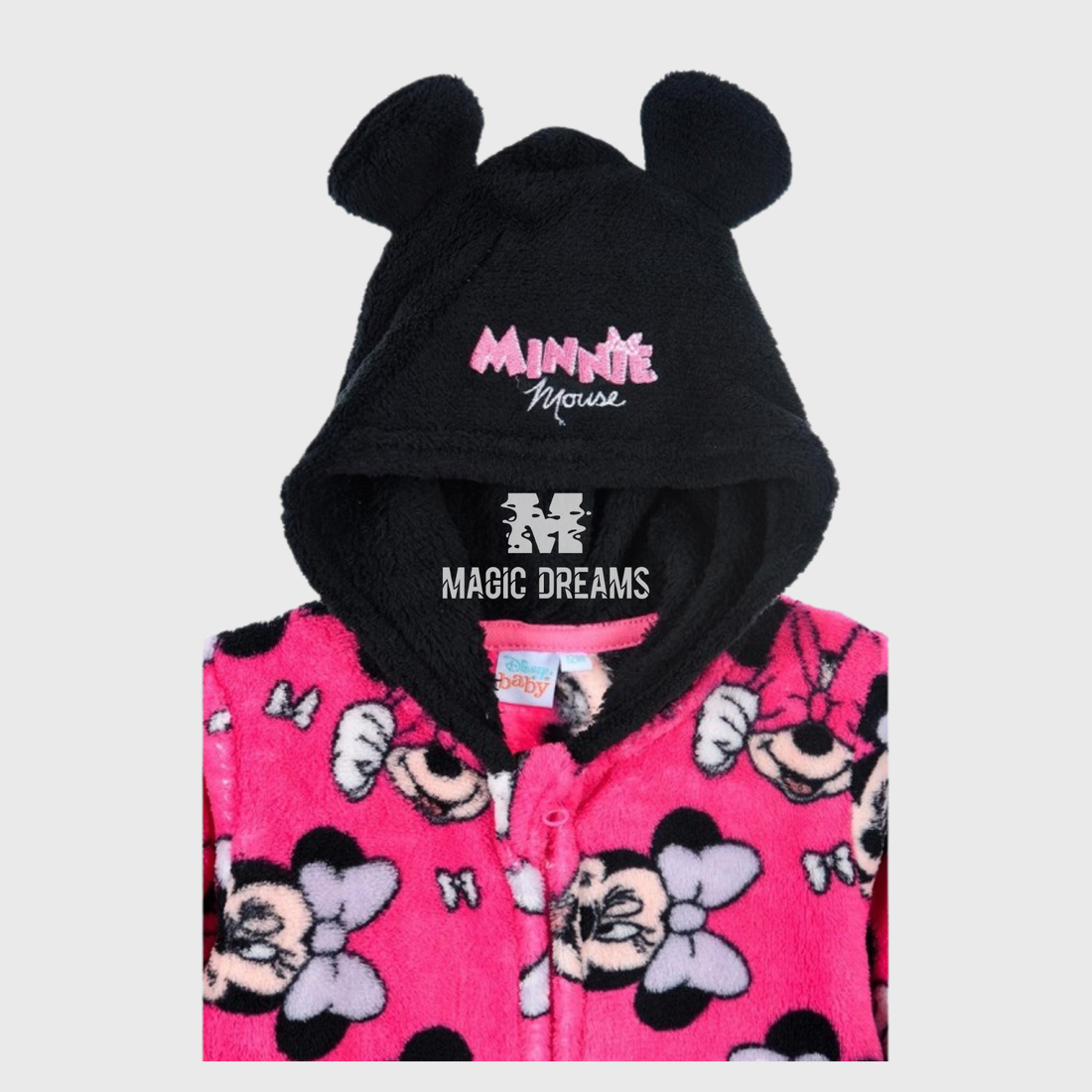 Pijama Macacão Bebé Minnie Rosa