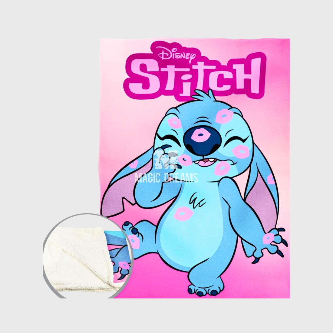 Manta Sherpa Kiss Lilo &amp; Stitch 100x140cm