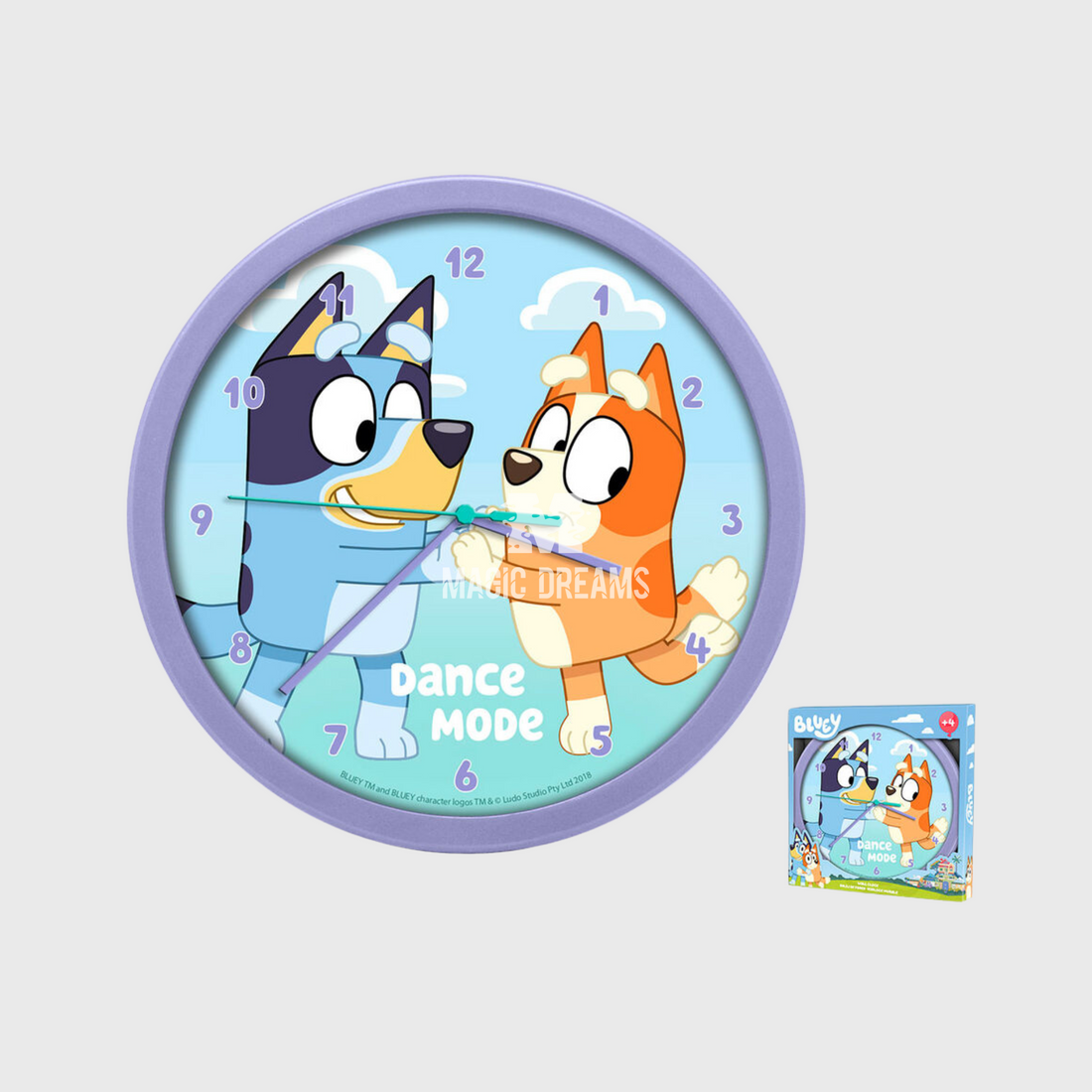 Relógio de Parede Bluey e Bingo
