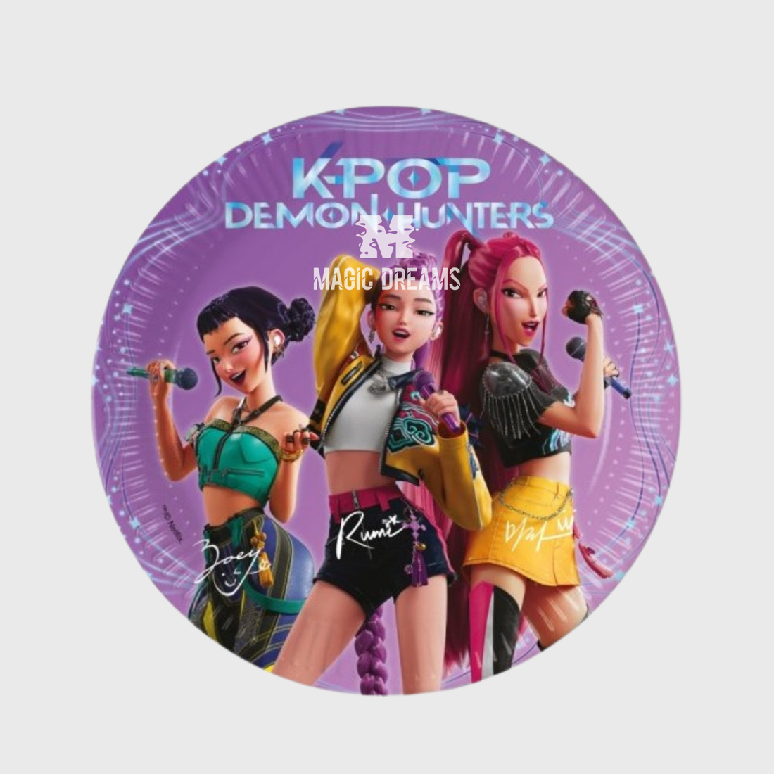 8 Pratos 20cm K-Pop Demon Hunters