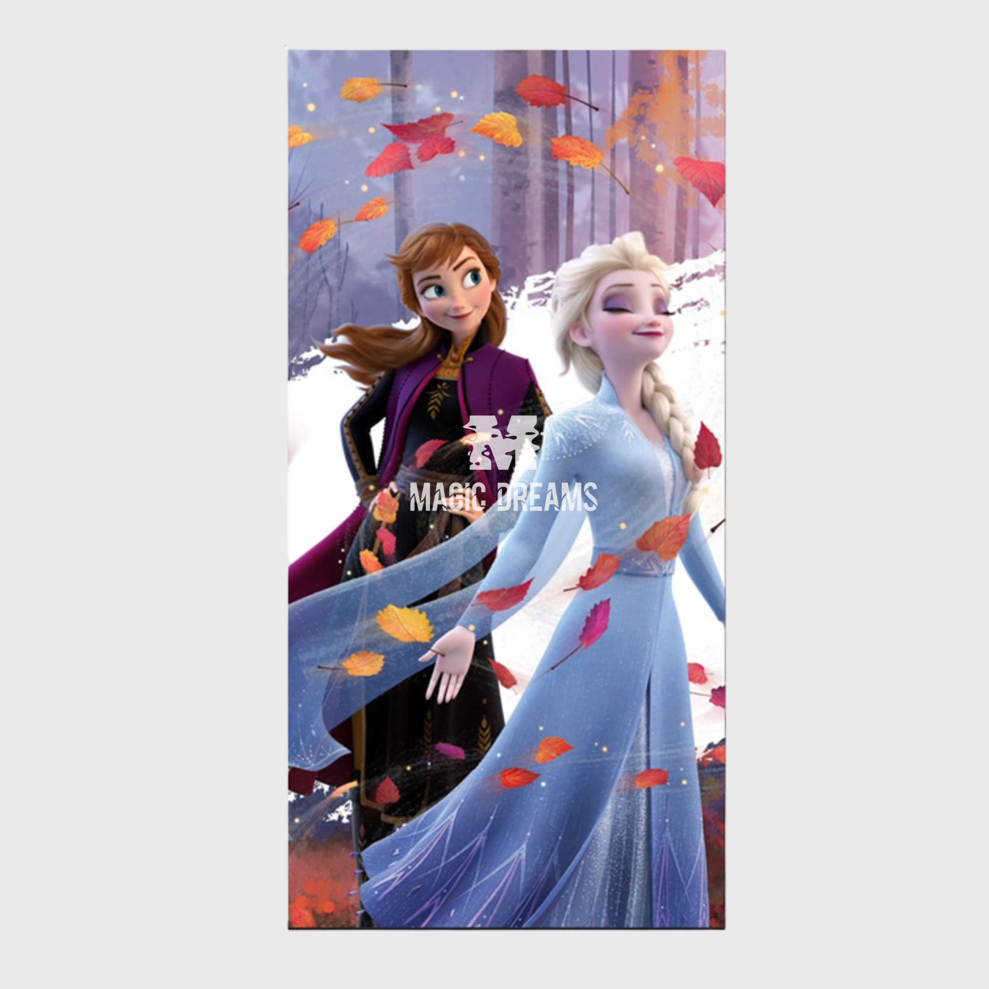 Toalha de Praia Frozen Ana &amp; Elsa Microfibra 70x140cm