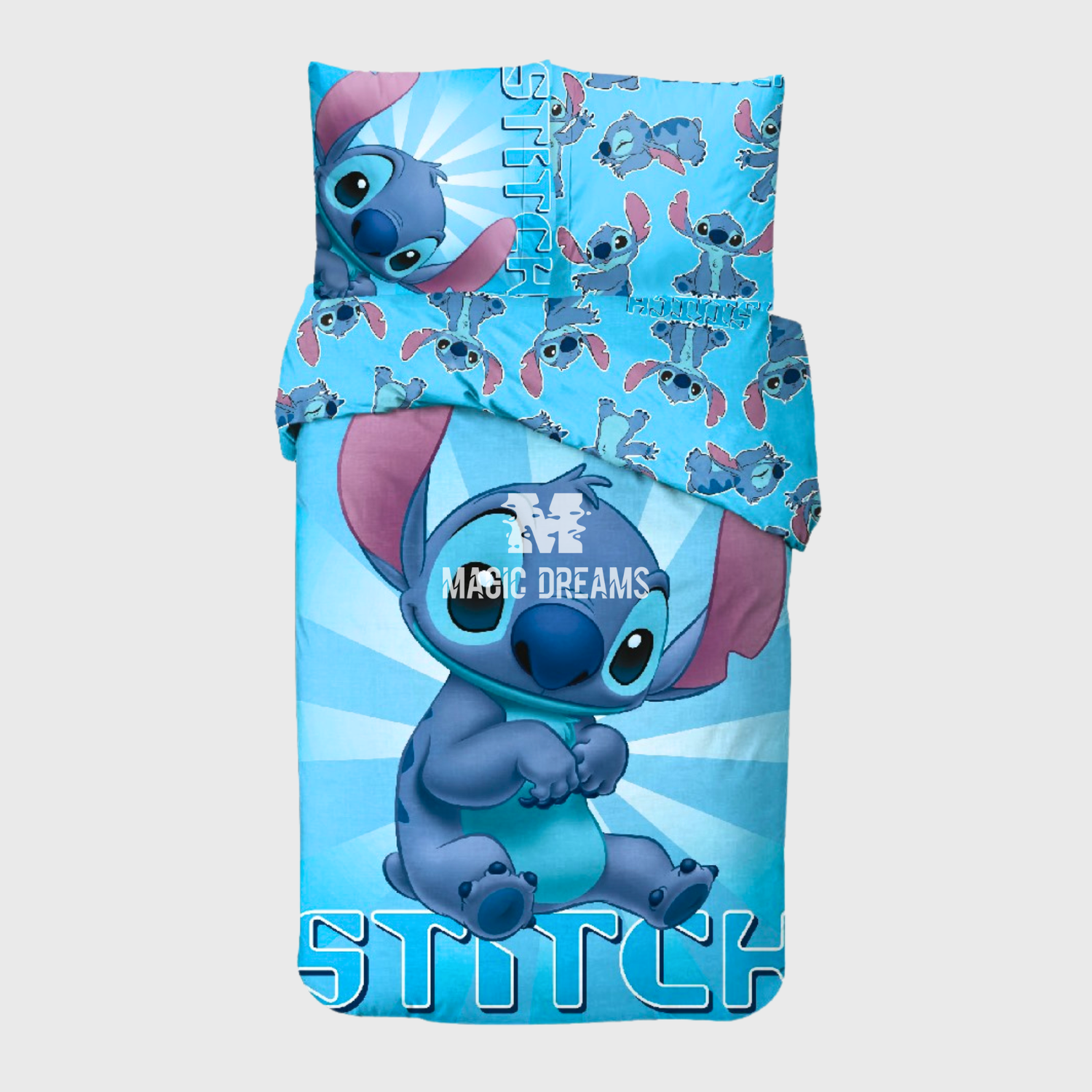 Capa de Edredão e Fronha Lilo &amp; Stitch Sky