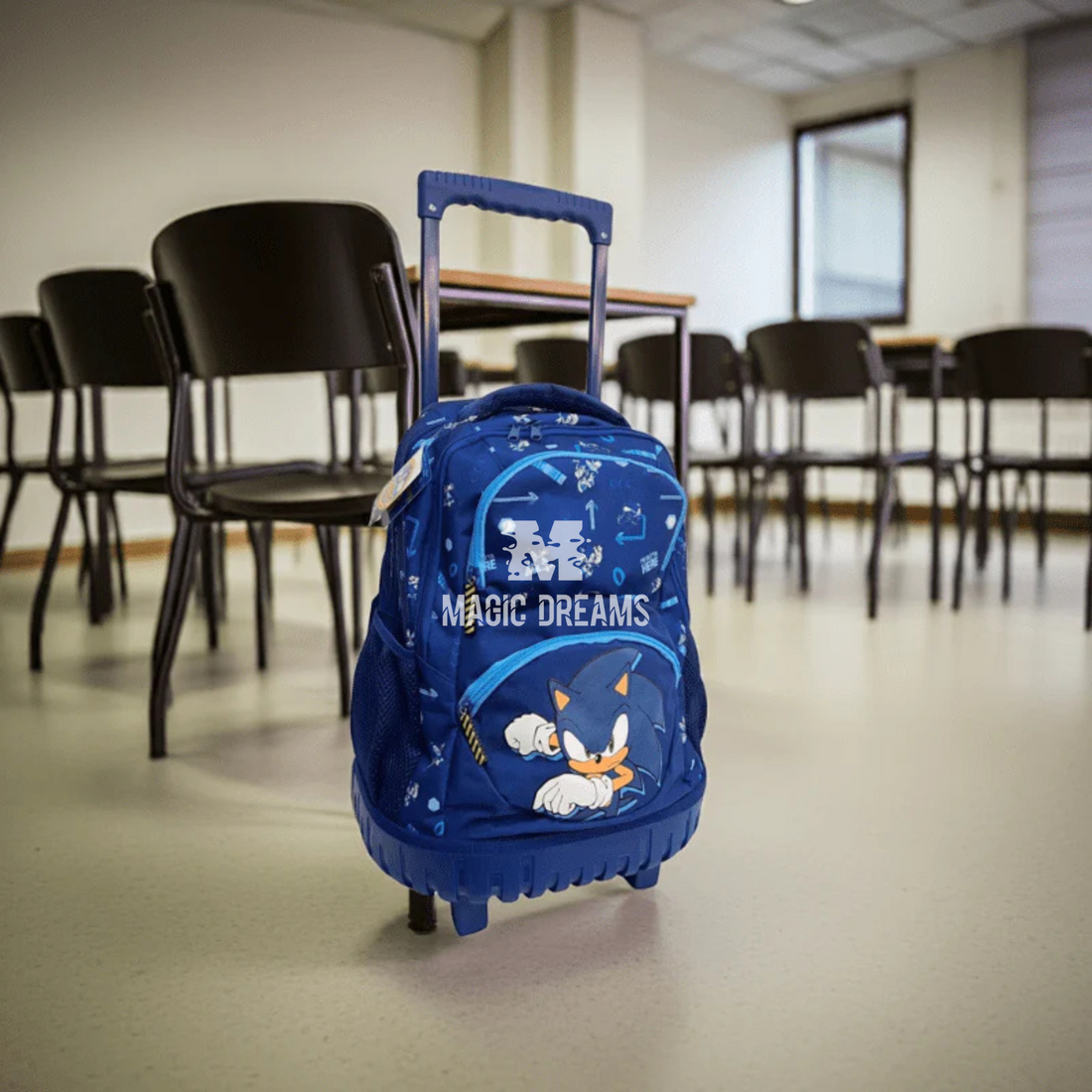 Mochila Escolar Trolley 42cm Sonic