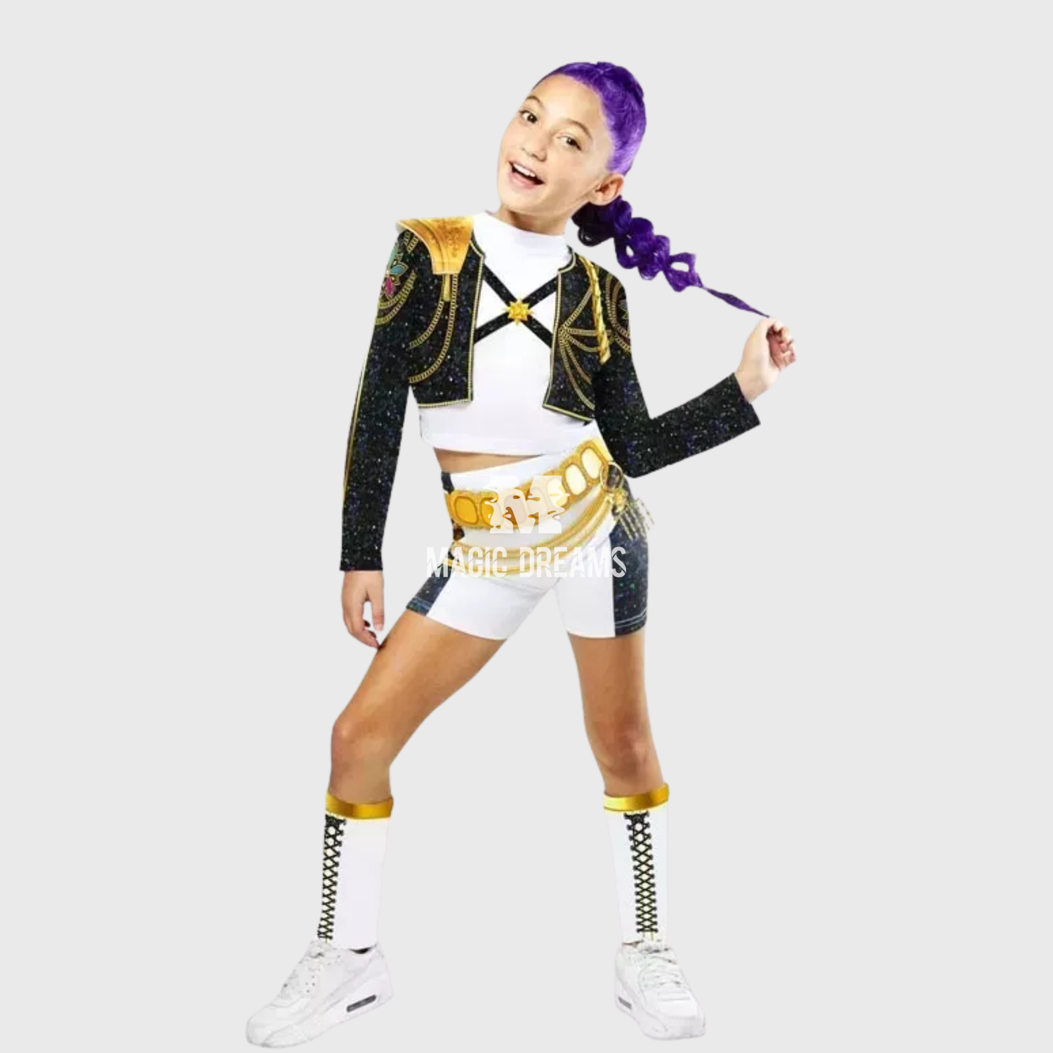 Fato Disfarce Rumi Dourada de Luxo K-Pop