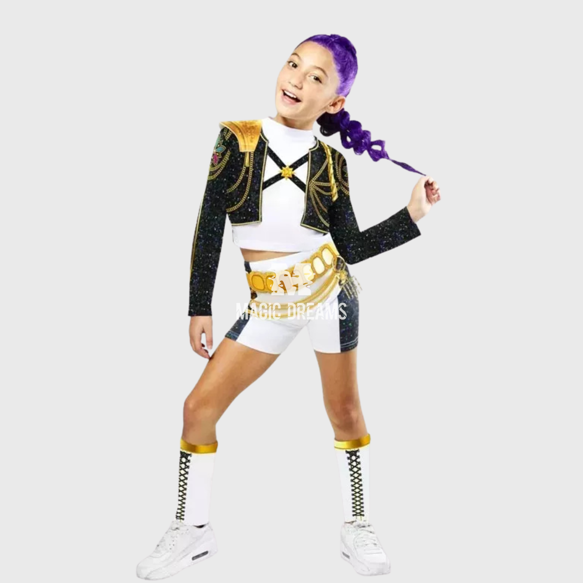 Fato Disfarce Rumi Dourada de Luxo K-Pop