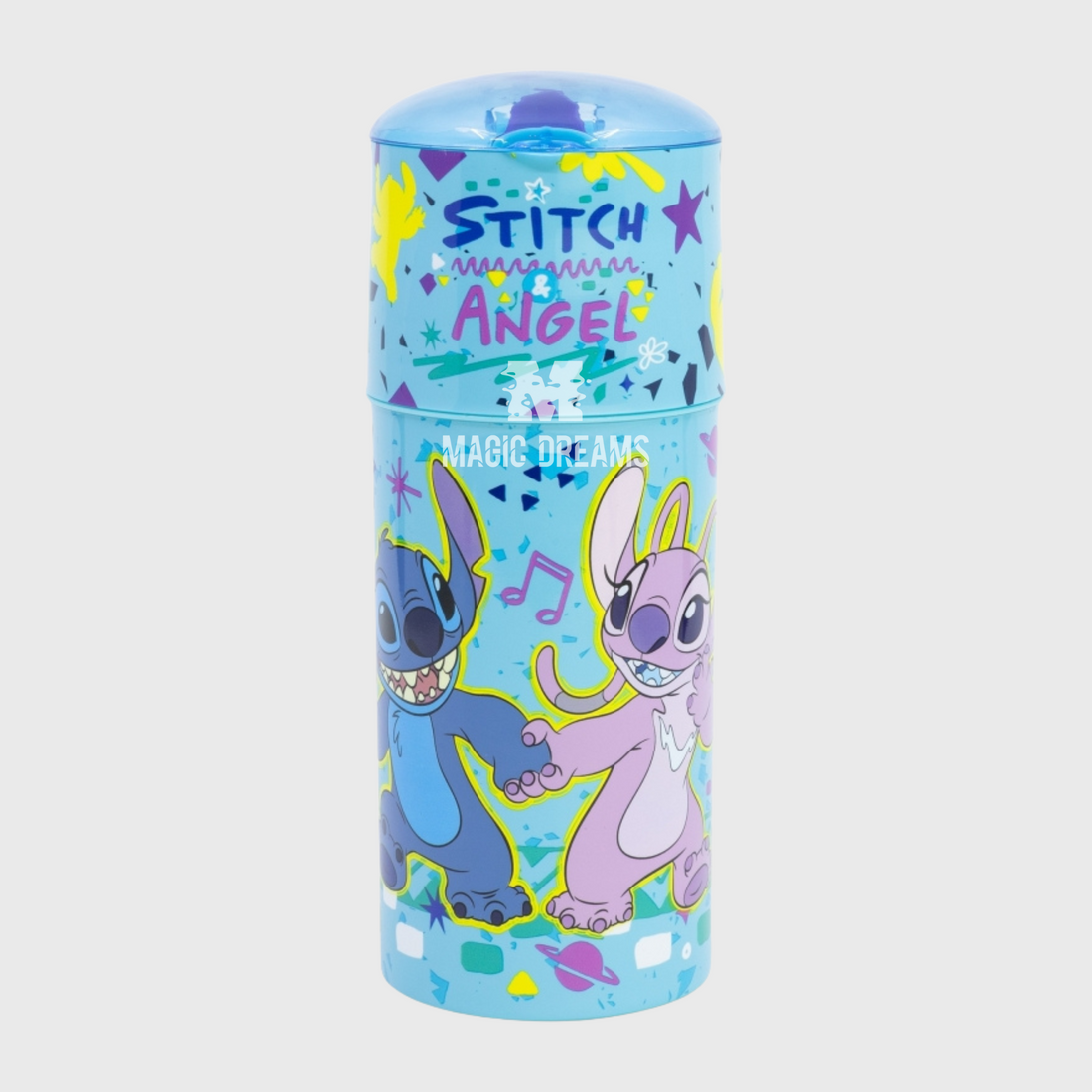 Garrafa Slipper 350ml Stitch e Angel