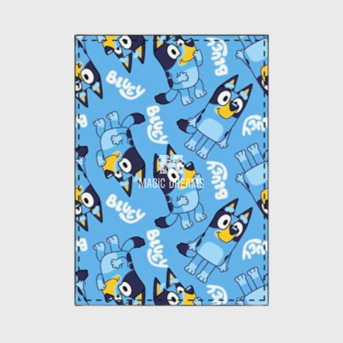 Manta de Coralina Bluey e Bingo 100x140cm