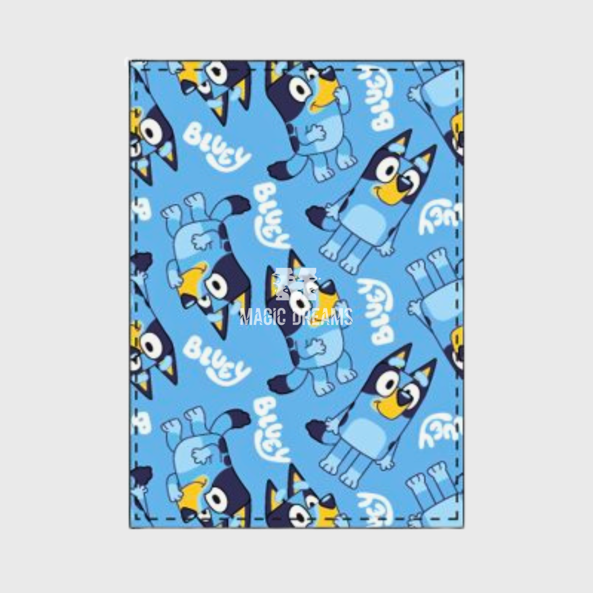 Manta de Coralina Bluey e Bingo 100x140cm