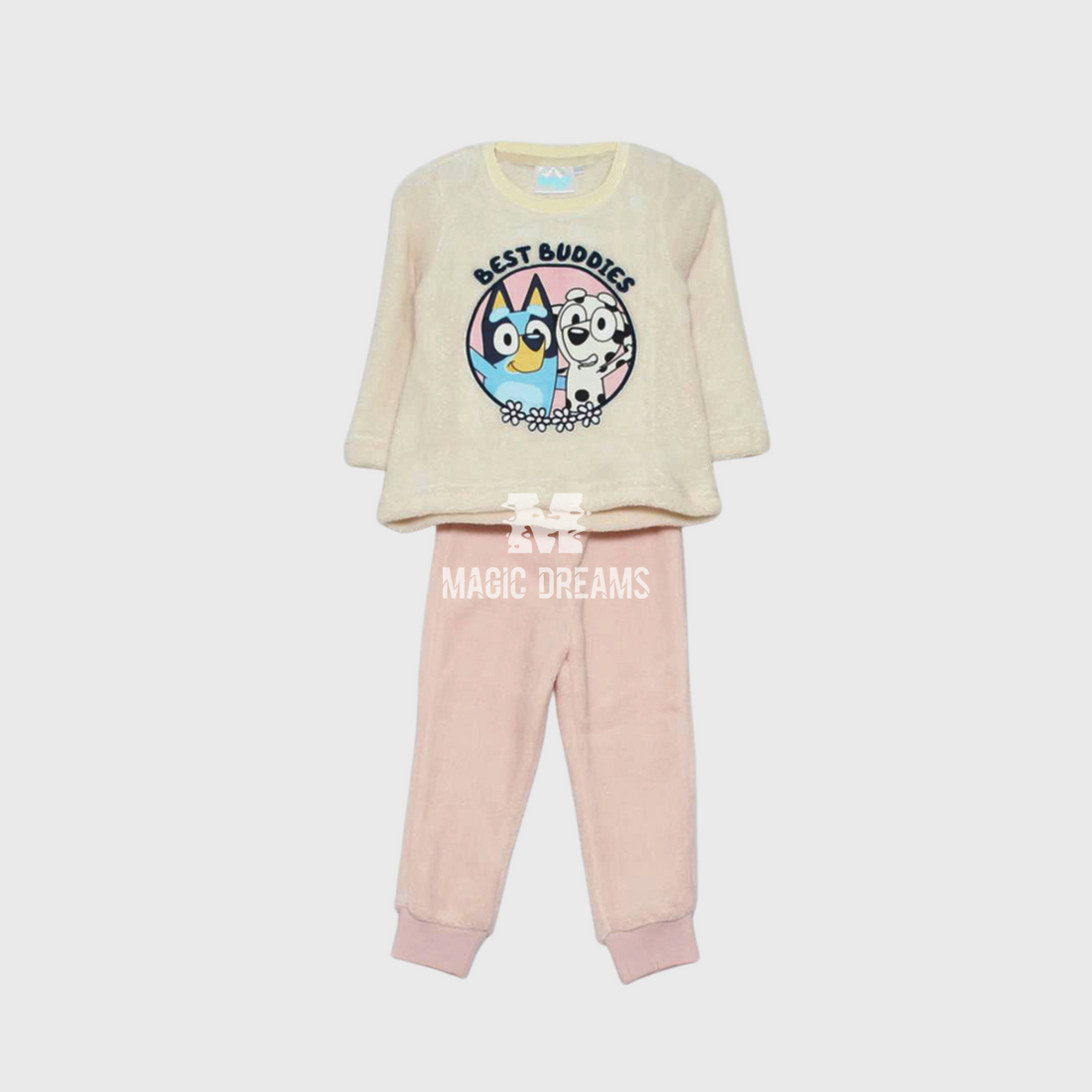 Pijama de Inverno em Coralina Bluey e Bingo Menina