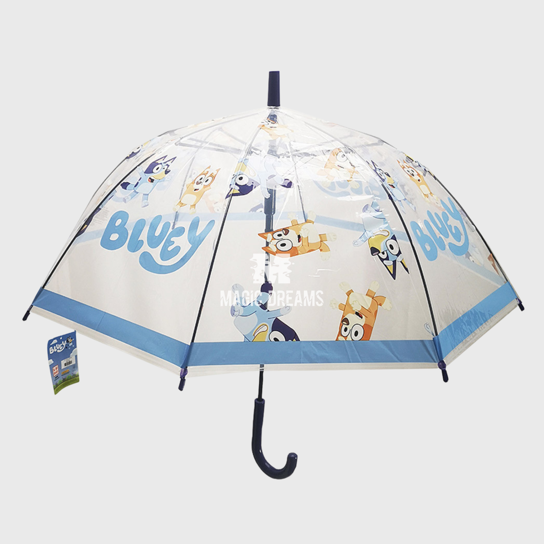 Guarda Chuva Bluey e Bingo Transparente 48cm