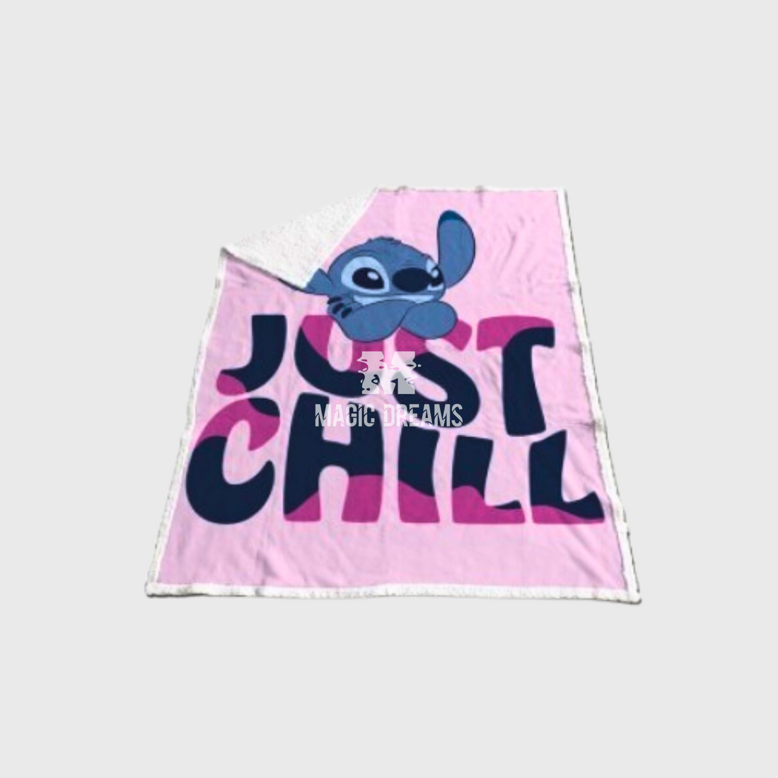 Manta Sherpa Just Chill Stitch 120x150cm
