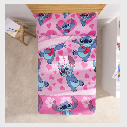 Jogo de Cama Coralina Stitch Rosa