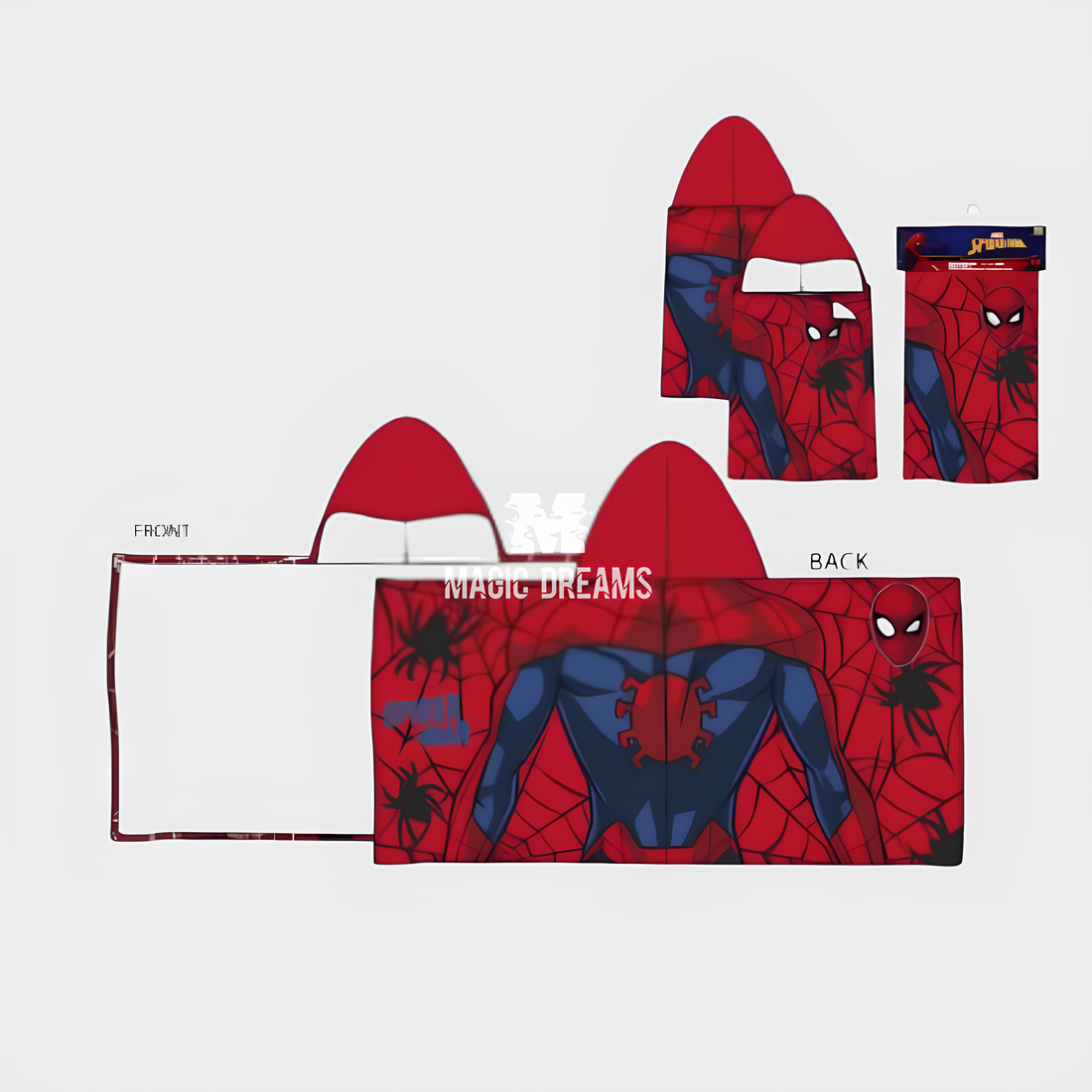 Poncho de Praia Microfibra Spiderman 70x140cm