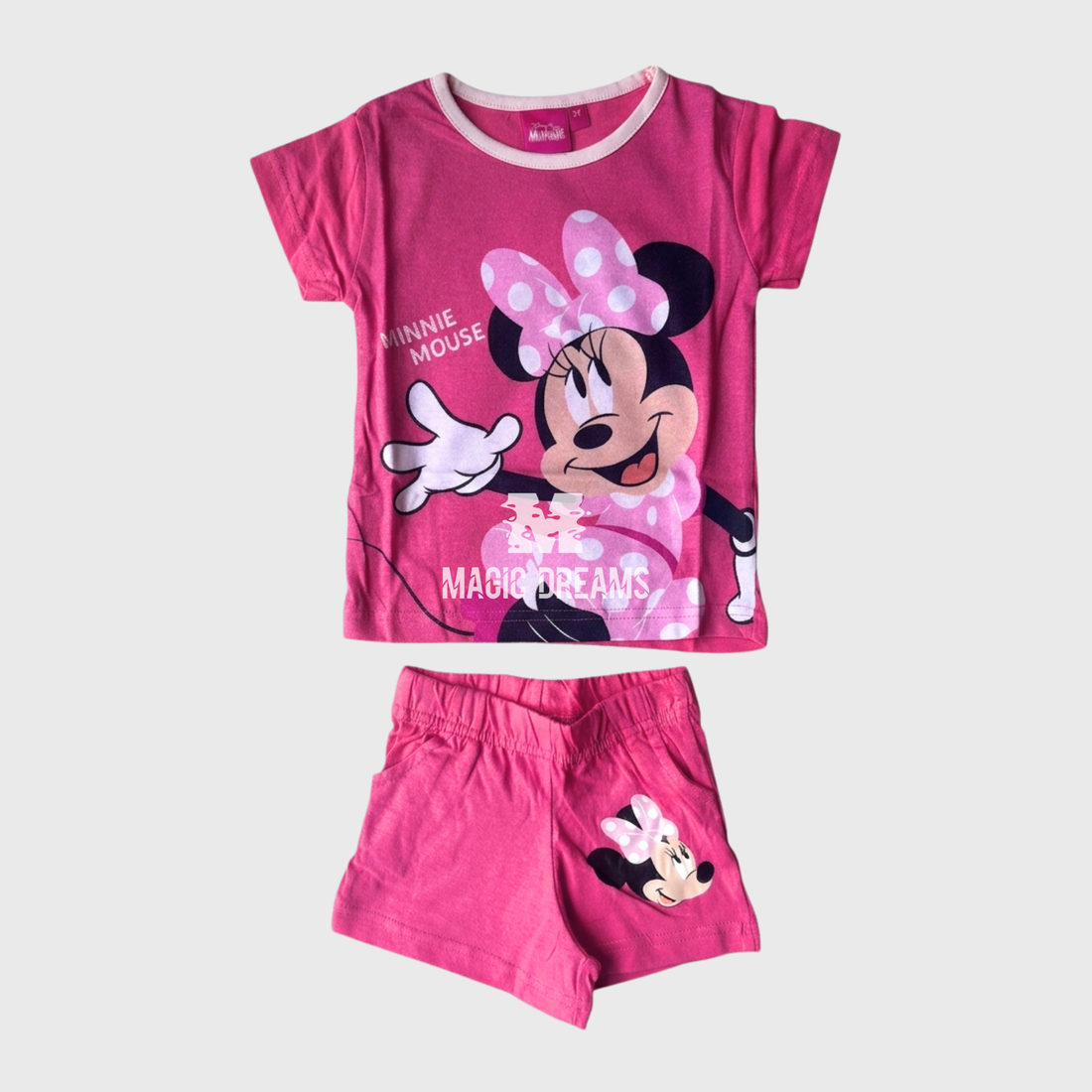 Conjunto T-Shirt e Calções de Verão Minnie Mouse 3-8 anos