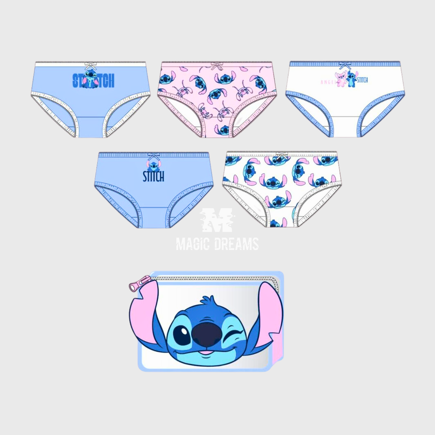 Pack de 5 Cuecas Stitch