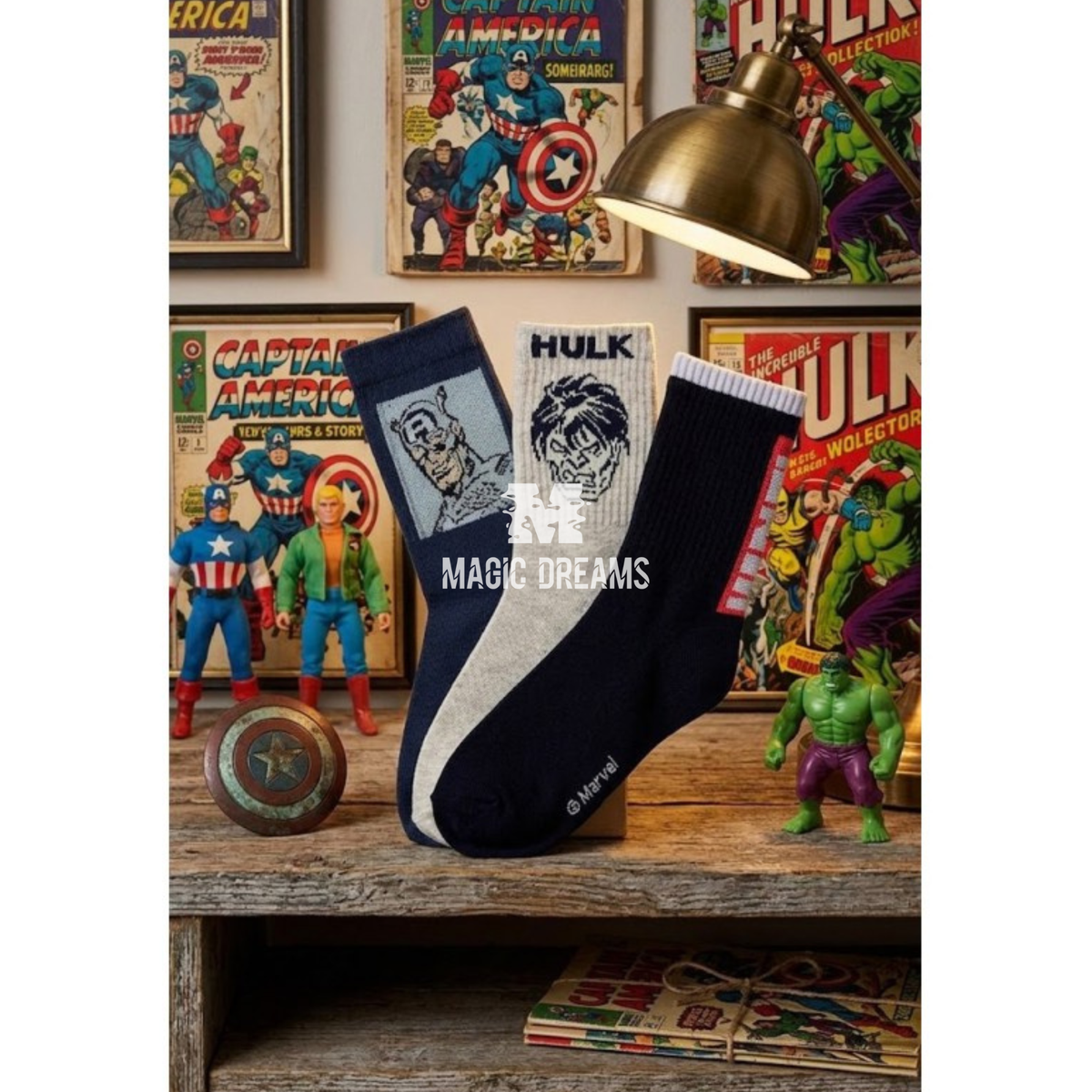 Set de 3 Meias Avengers Marvel - Modelo Sortido