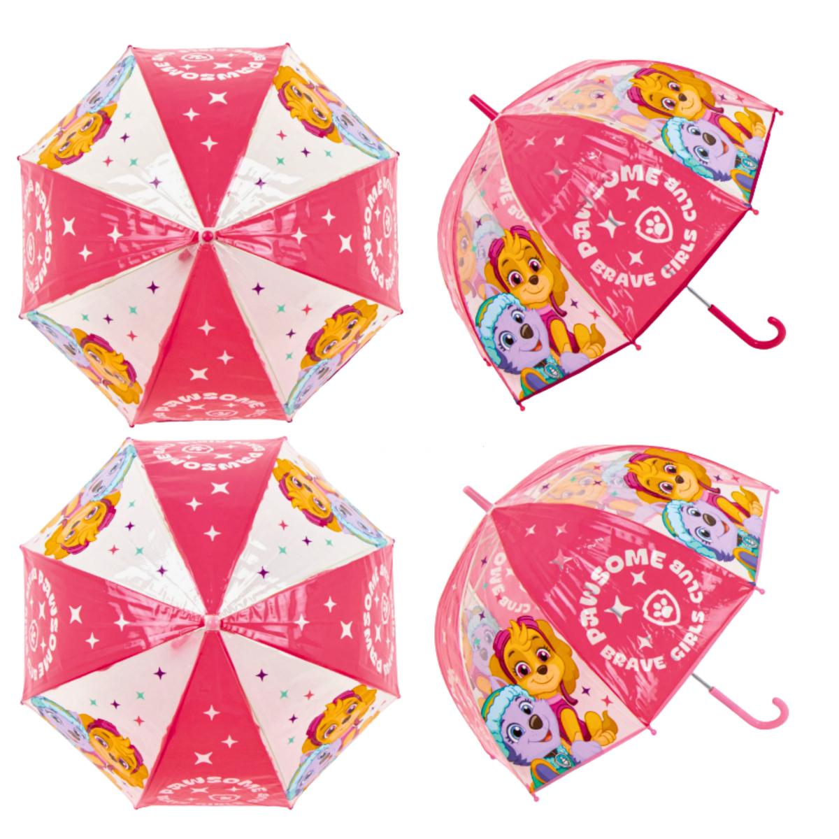 Guarda-Chuva Transparente Automático Patrulha Pata Skye 48cm Cor Sortida