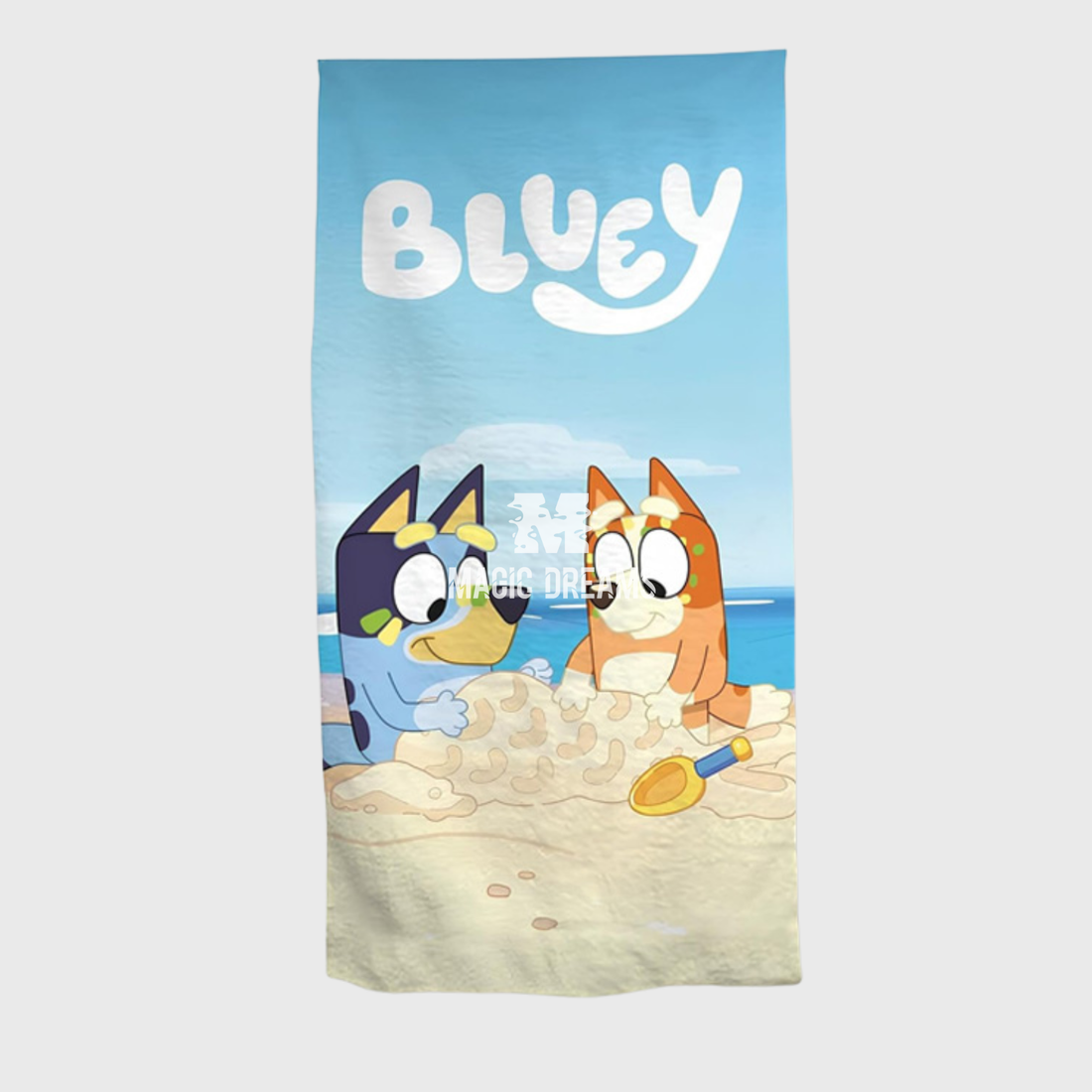 Toalha de Praia Microfibra Bluey e Bingo 70x140cm