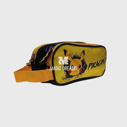 Porta Lápis Estojo Duplo Pokémon Skate Face 21x8x6cm
