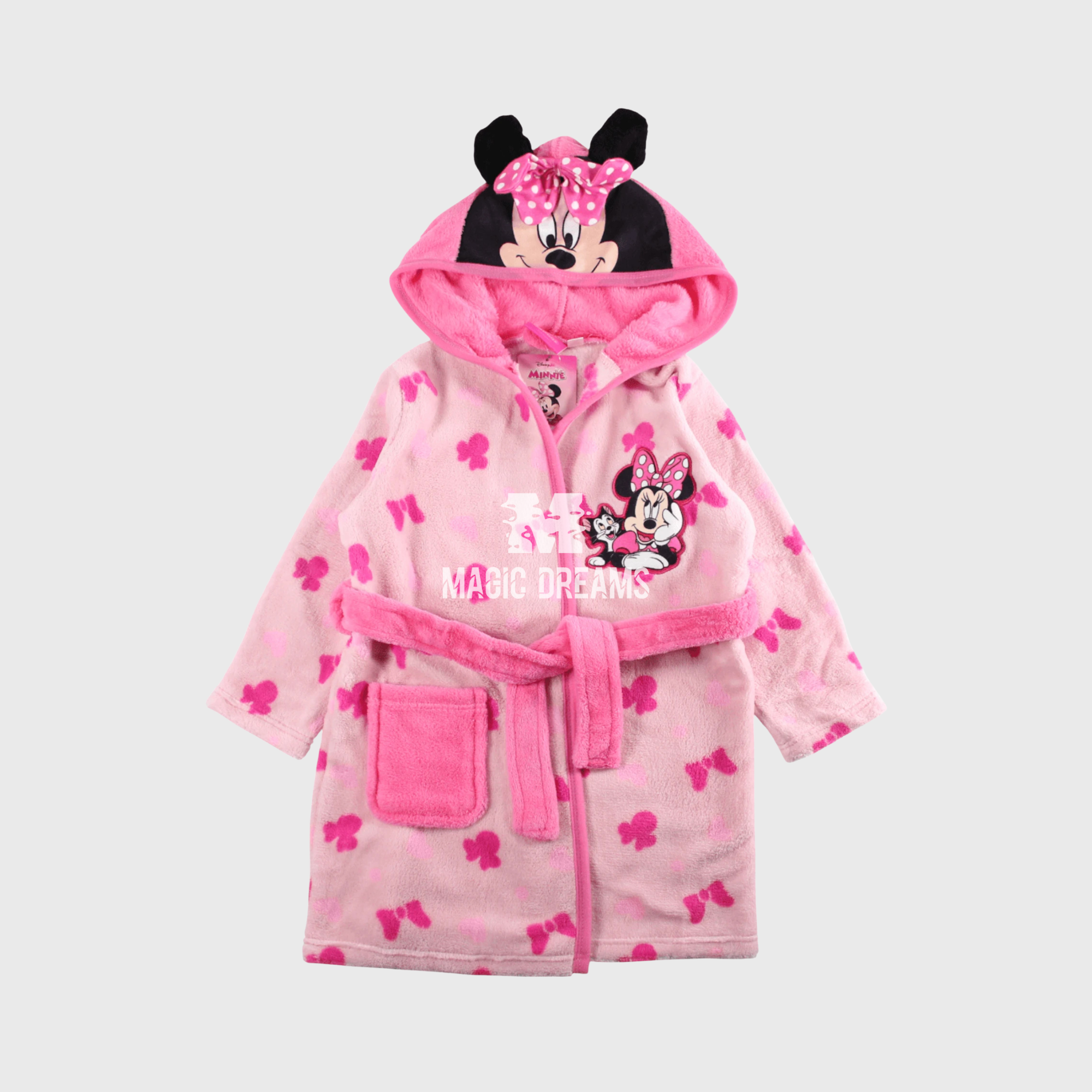 Robe Infantil com Capuz Disney Minnie Mouse Rosa