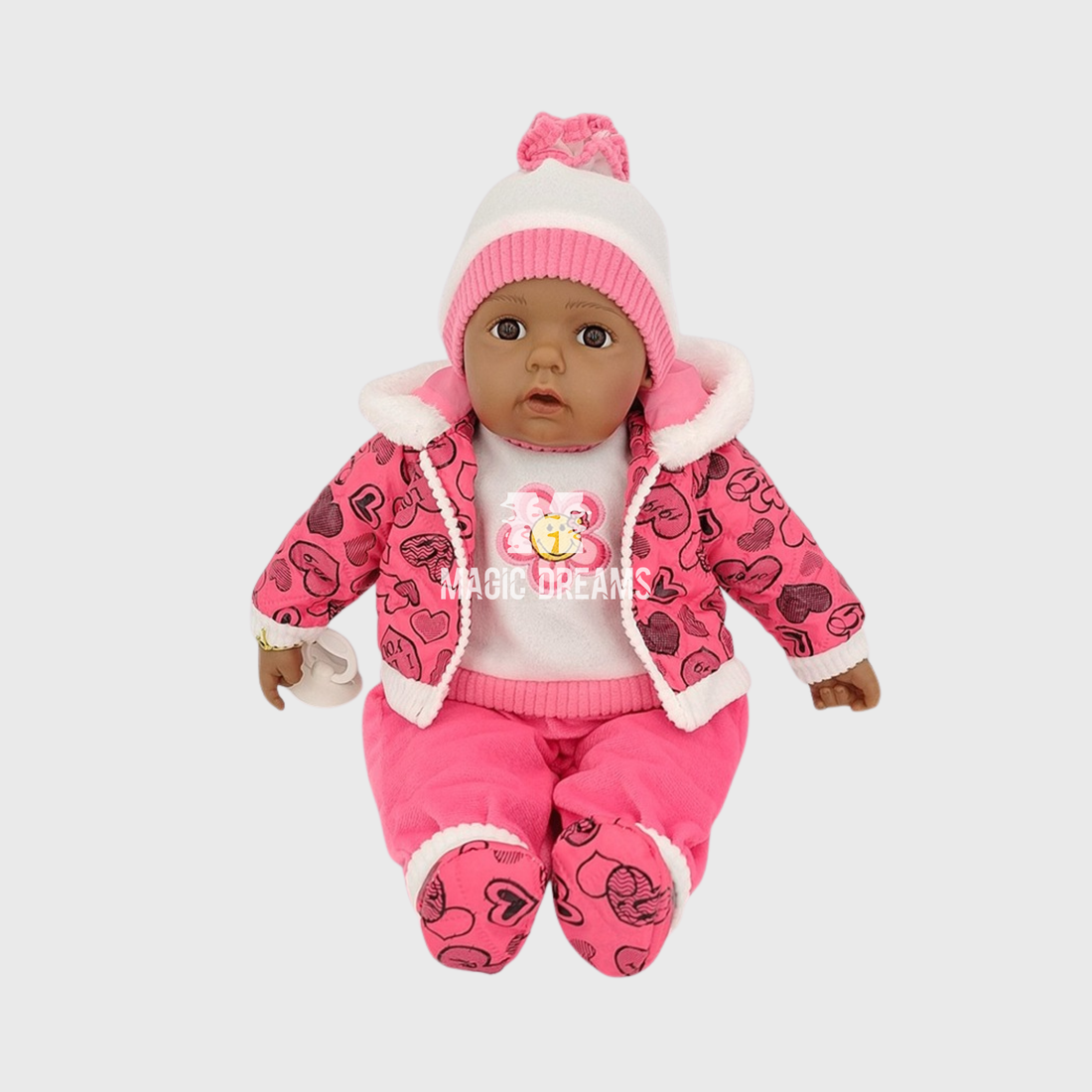 Boneca Bebé Realista Bibi Doll 50cm com Som