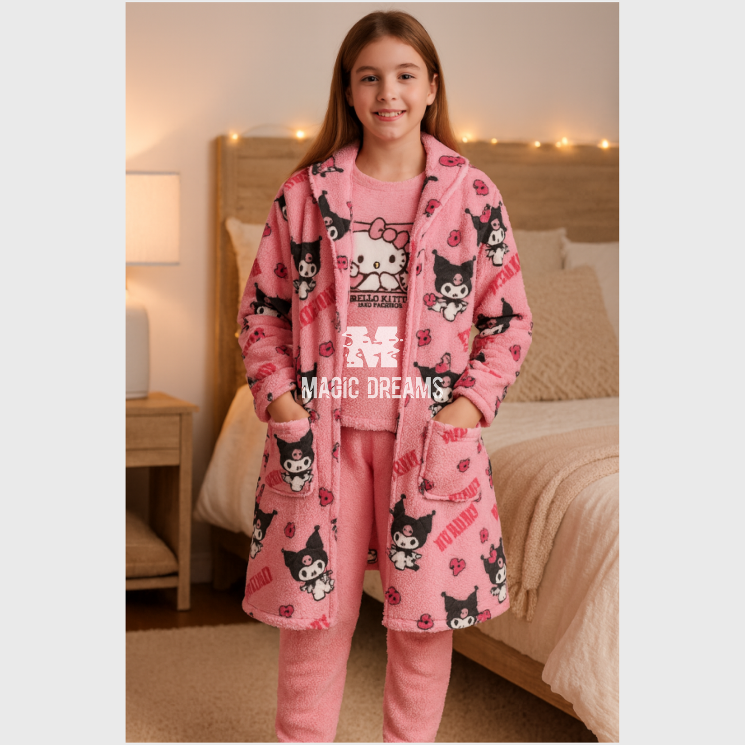 Robe Coralina Kuromi 6 aos 12 anos