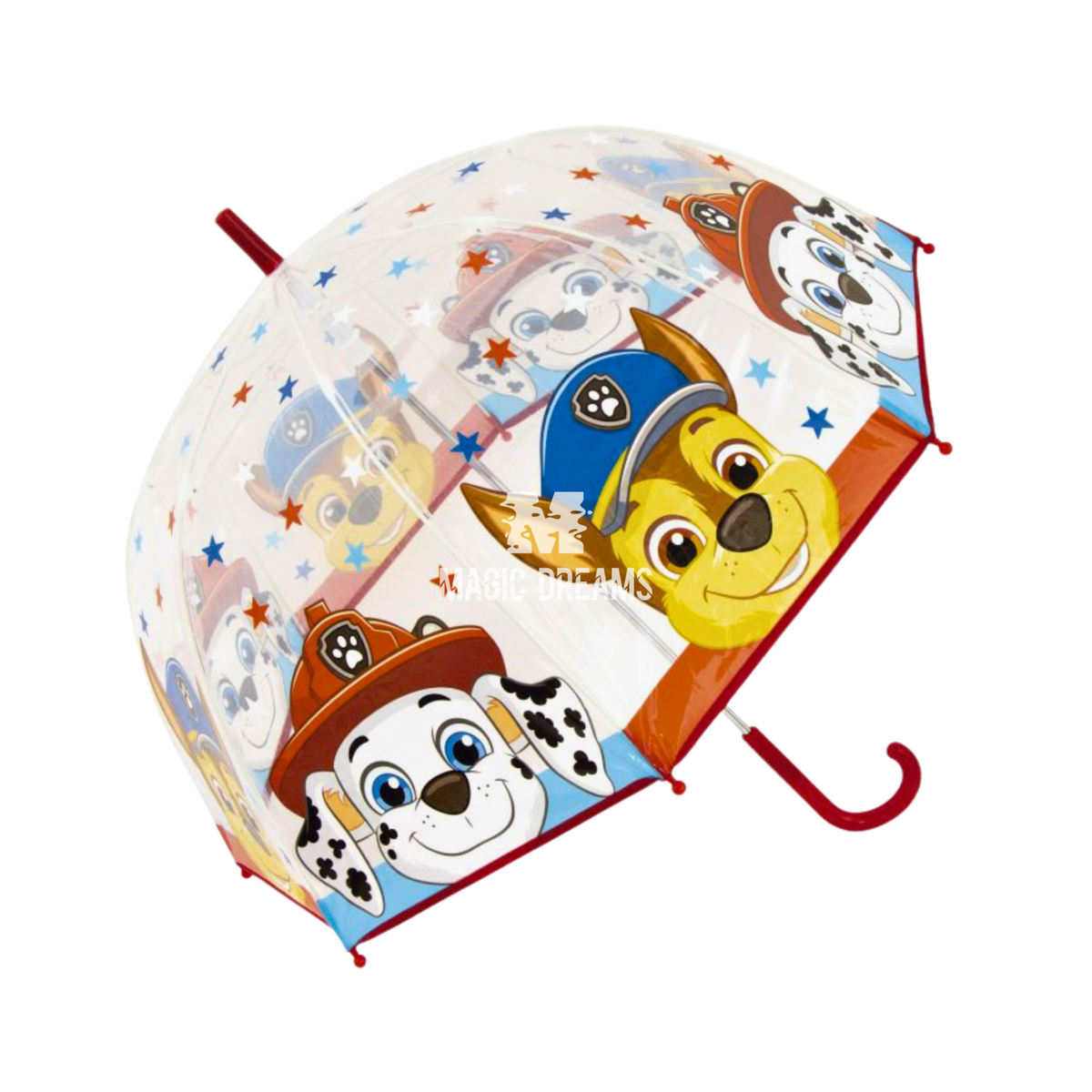 Guarda-Chuva Transparente Eva Patrulha Pata Manual 67cm Cor Sortida