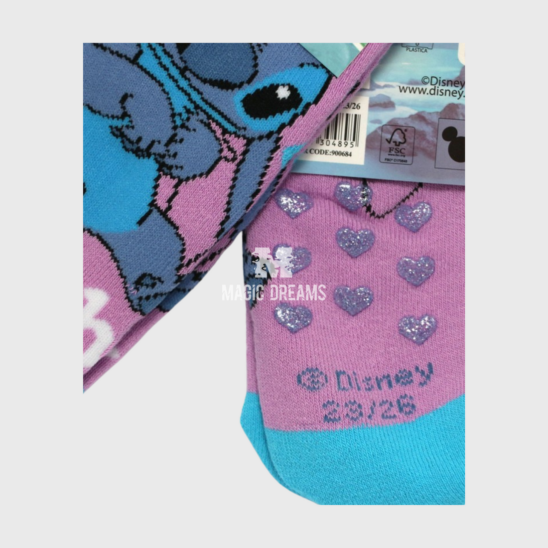 Par de Meias Lilo &amp; Stitch Antiderrapantes