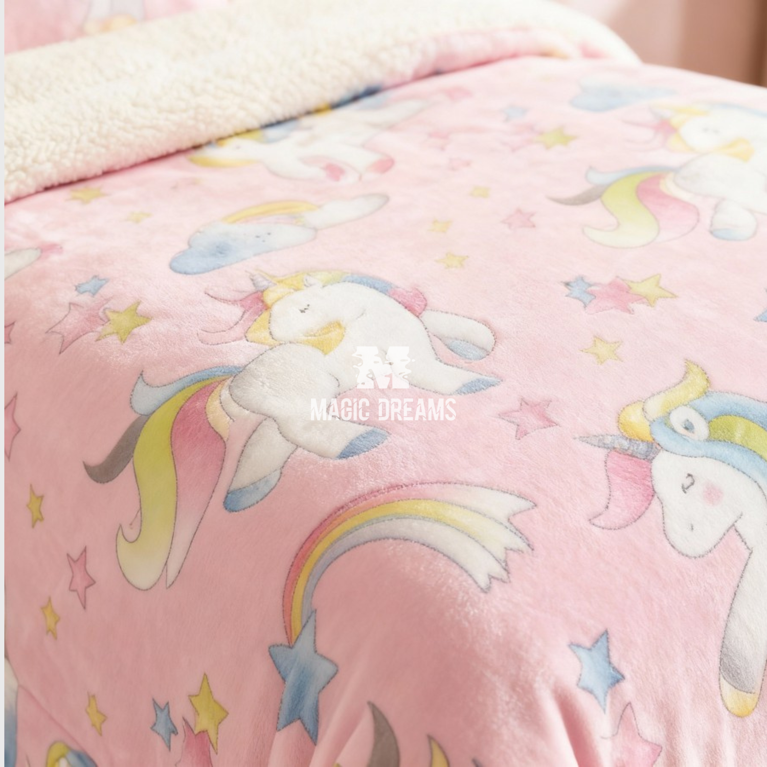 Edredão Unicórnio 180x260cm + Almofada