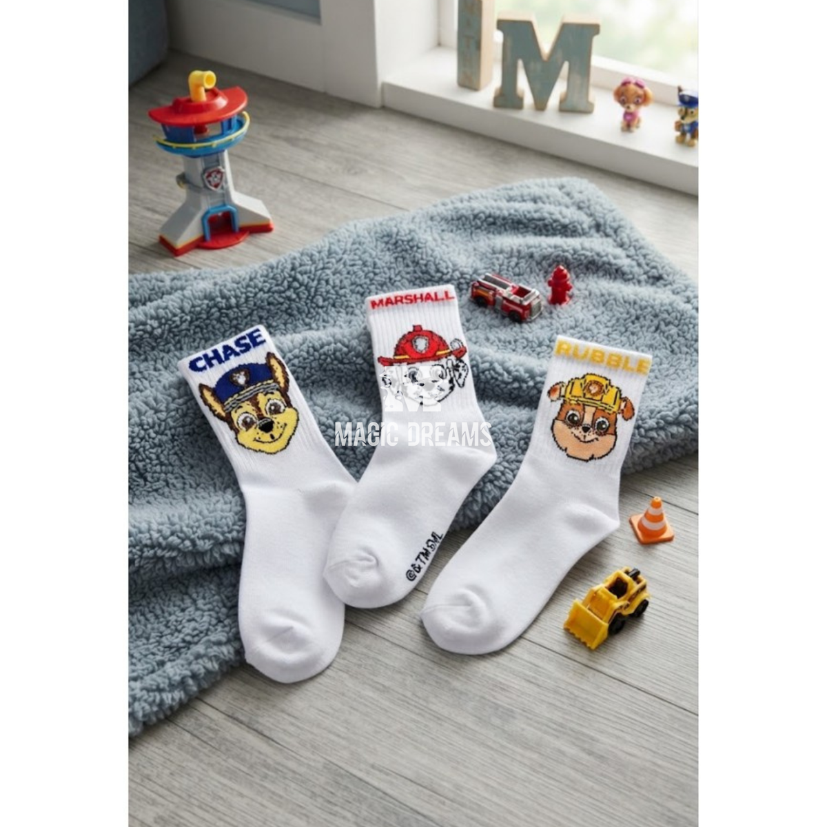 Set de 3 Meias Patrulha Pata Paw Patrol - Modelo Sortido