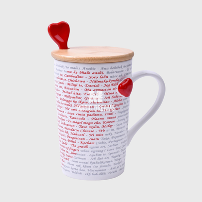 Dia de São Valentim Caneca com Tampa