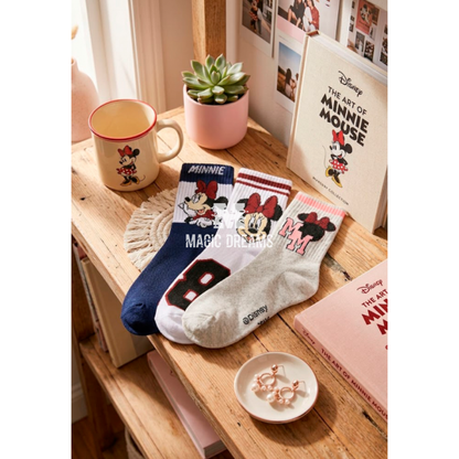 Set de 3 Meias Minnie Mouse - Modelo Sortido