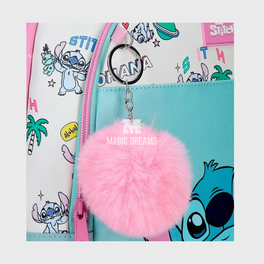 Mochila Escolar Stitch Disney 42cm Adaptável Little Destruction
