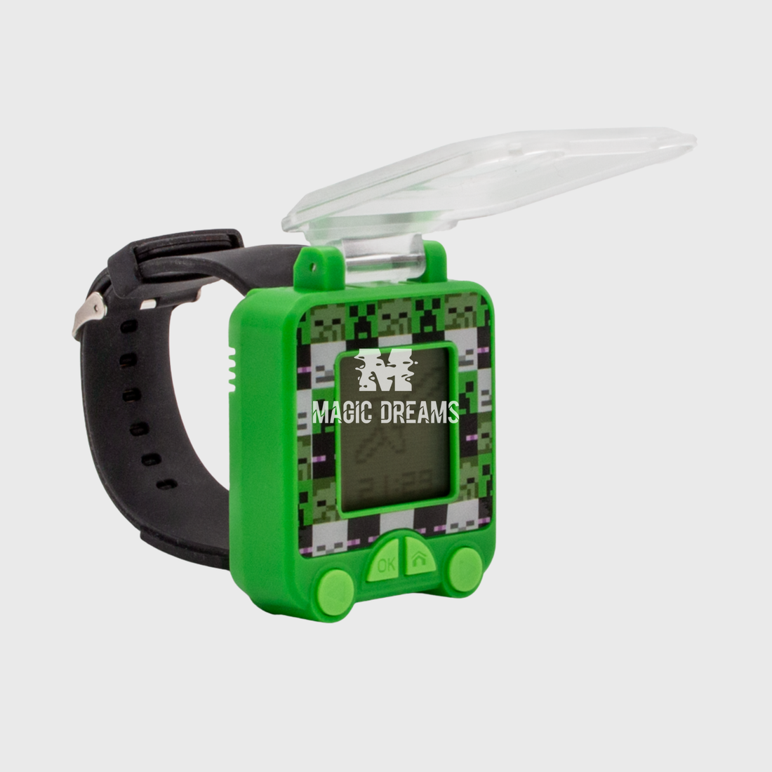 Relógio Digital Educativo com jogos de Minecraft