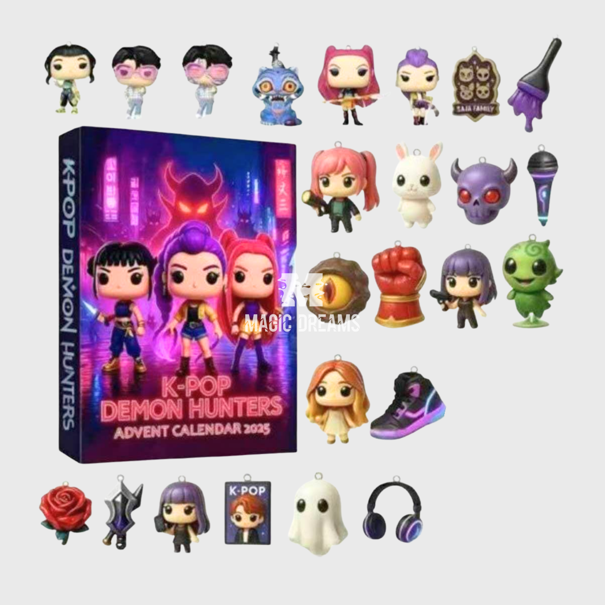 Calendário Advento Guerreiras K-Pop Demon Hunters 2D