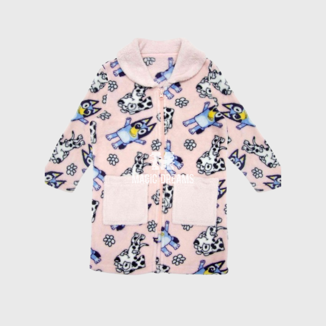 Robe em Coralina Bluey e Bingo Rosa 3-6A