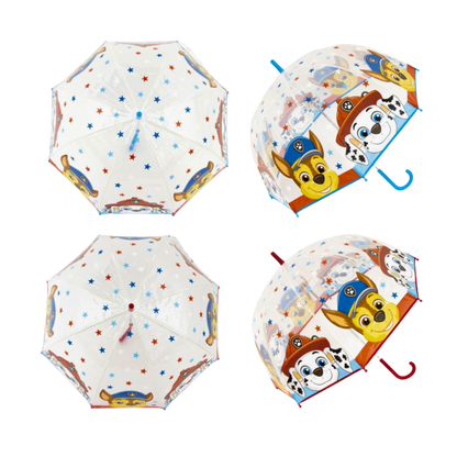 Guarda-Chuva Transparente Eva Patrulha Pata Manual 67cm Cor Sortida
