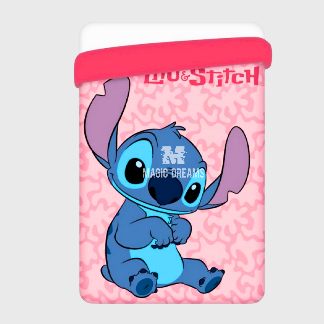 Edredão de Inverno Lilo &amp; Stitch Rosa 170X260CM