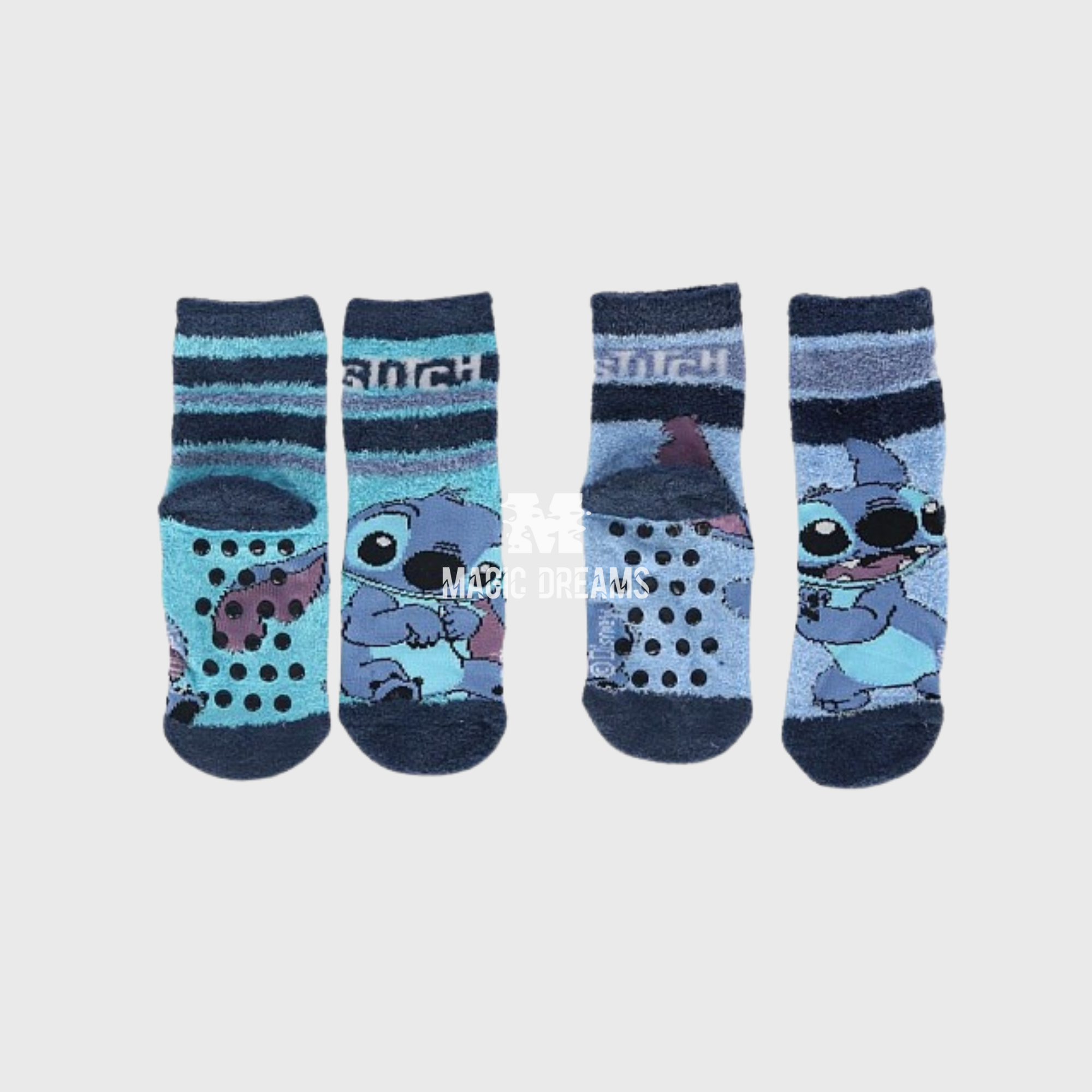 Set de 2 Meias Antiderrapantes Stitch Azul