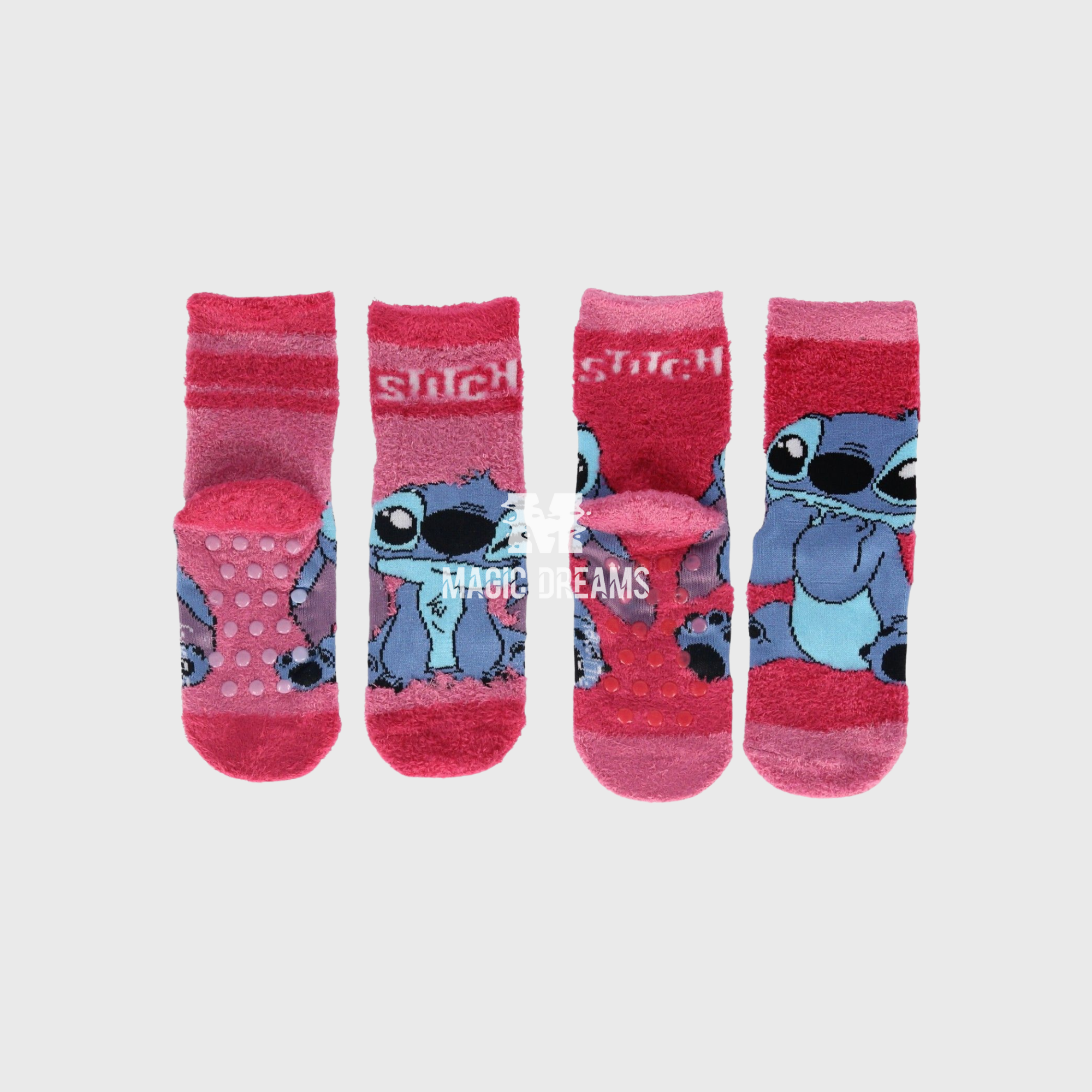 Set de 2 Meias Antiderrapantes Stitch Rosa