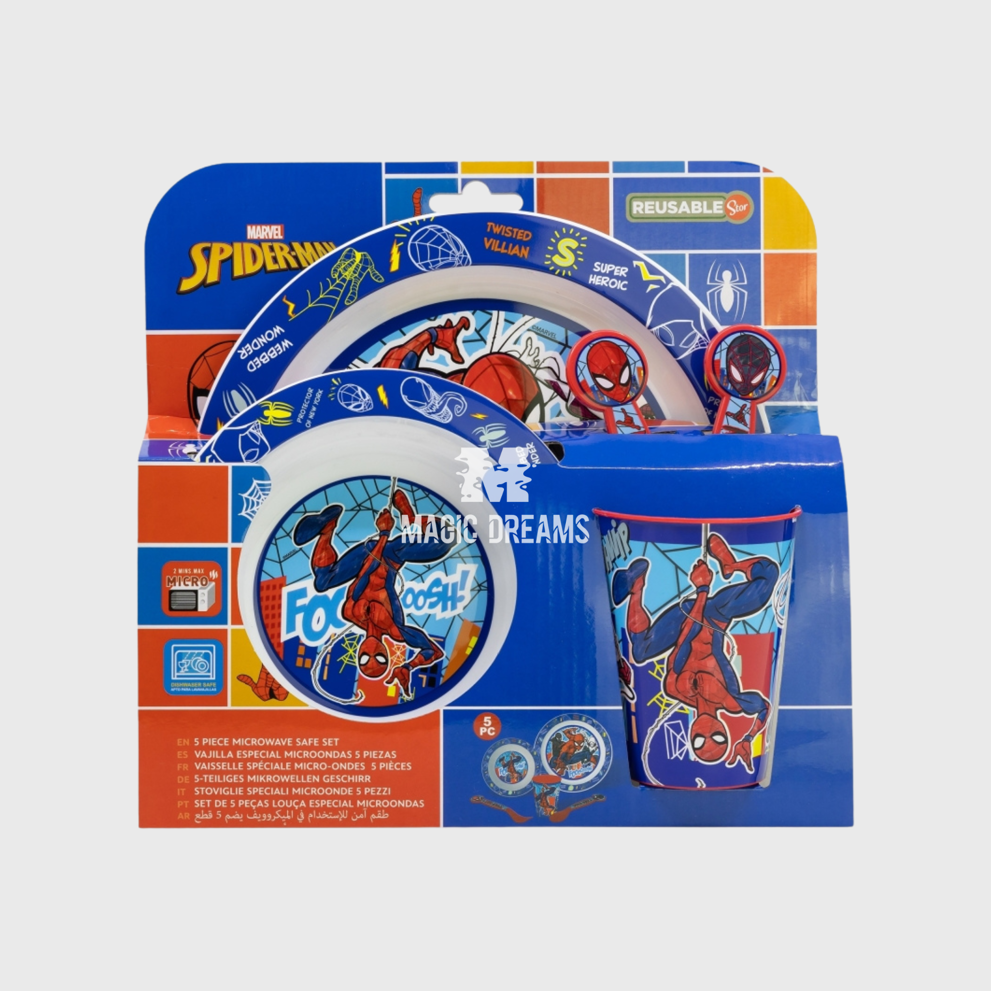 Conjunto de Refeição 5 Peças Spiderman