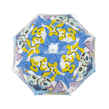 Guarda Chuva Transparente Eva Lilo &amp; Stitch Manual 67cm Cor Sortida