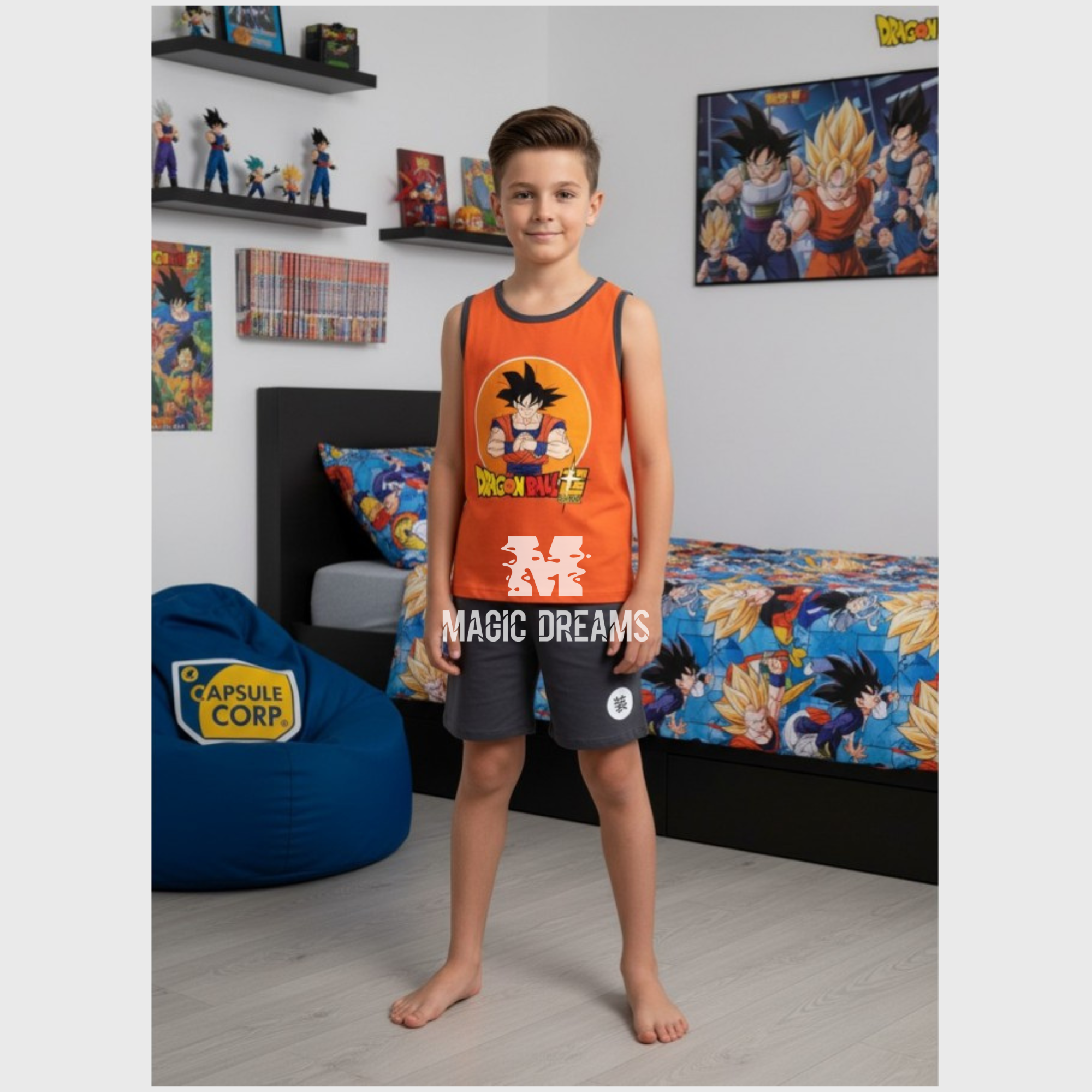 Pijama de Verão T-shirt + Calção Dragon Ball Z